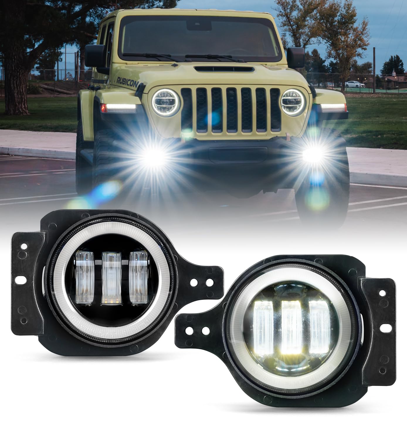 Amazon.com: 300% Bright 60W LED Fog Lights w/DRL Compatible with